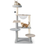 GYMAX Cat Tree, Multi-Level Cat Tower with Sisal Scratching Posts