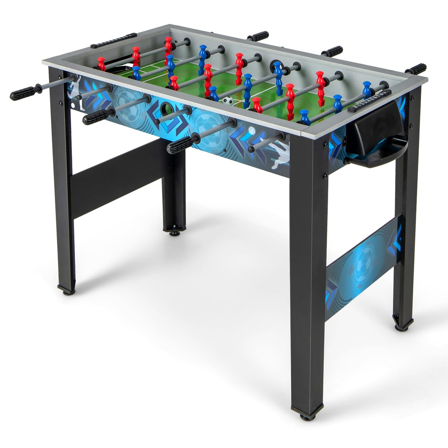 GYMAX Football Table, 41’’ Freestanding Foosball Table with 18 Football Players