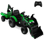 GYMAX 12V Kids Ride On Tractor, 3 in 1 Children Electric Car with Remote Control