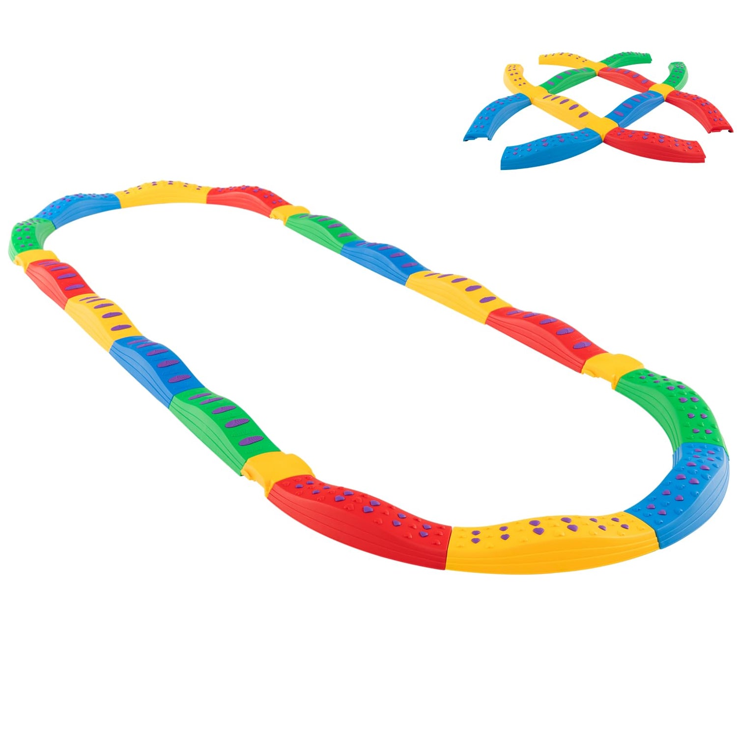 GYMAX Kids Balance Beam, 20 Pcs Toddler Balance Board with Non-slip Surface and Bottom