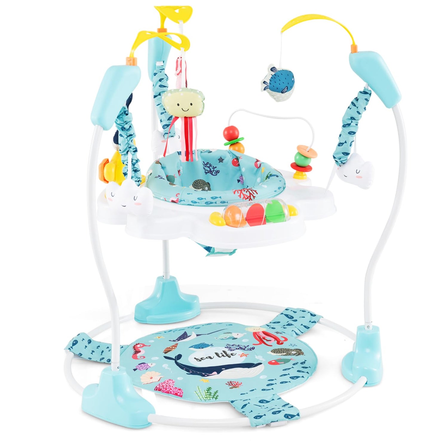 GYMAX Baby Jumperoo Activity Center, Baby Jumpers with 3 Adjustable Heights
