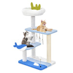 GYMAX Cat Tree, Multi-Level Cats Tower with Scratching Posts (93cm Tall)
