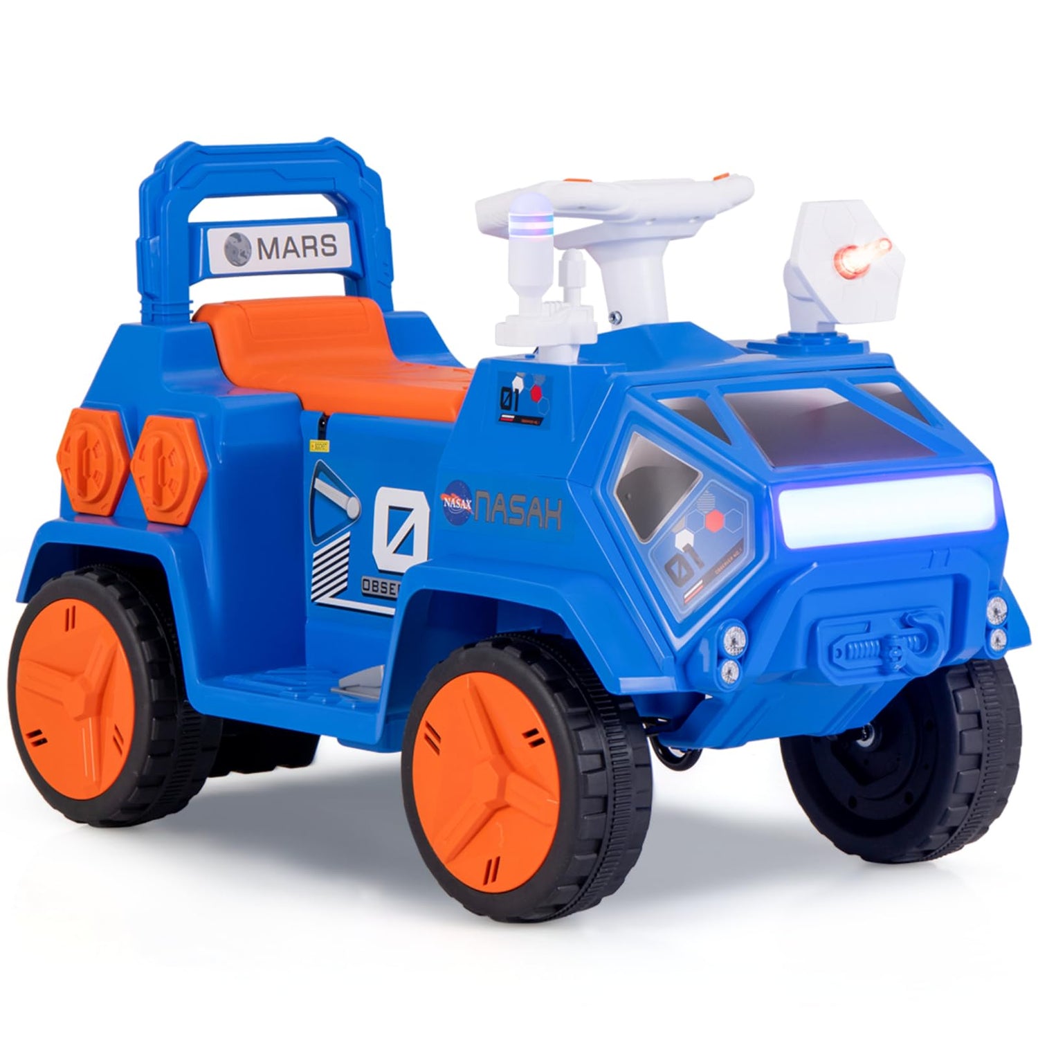 GYMAX Kids Ride on Car, 6V Battery Powered Toy Car with Music, Sound Effects