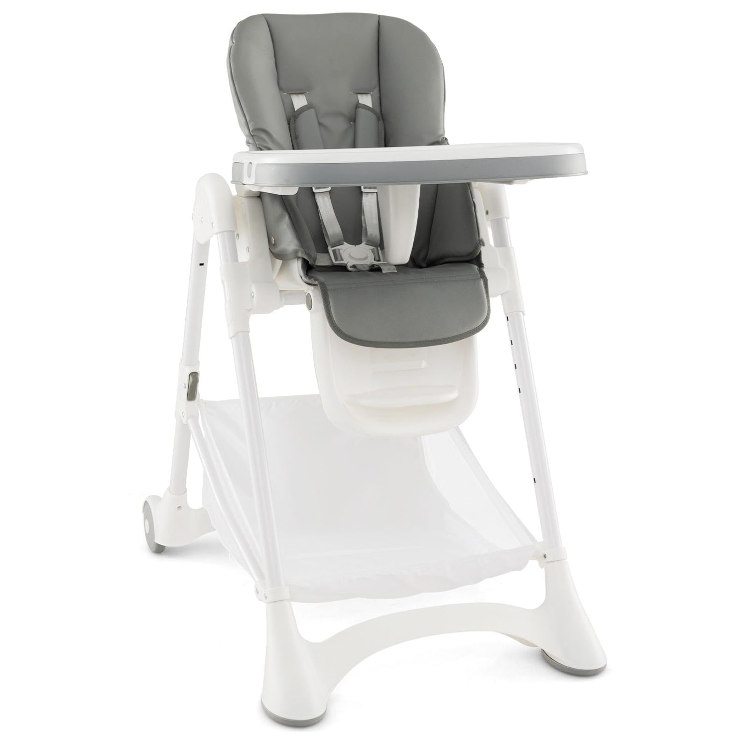 GYMAX Baby Highchair, Adjustable Foldable Infant High Chair with Removable Tray