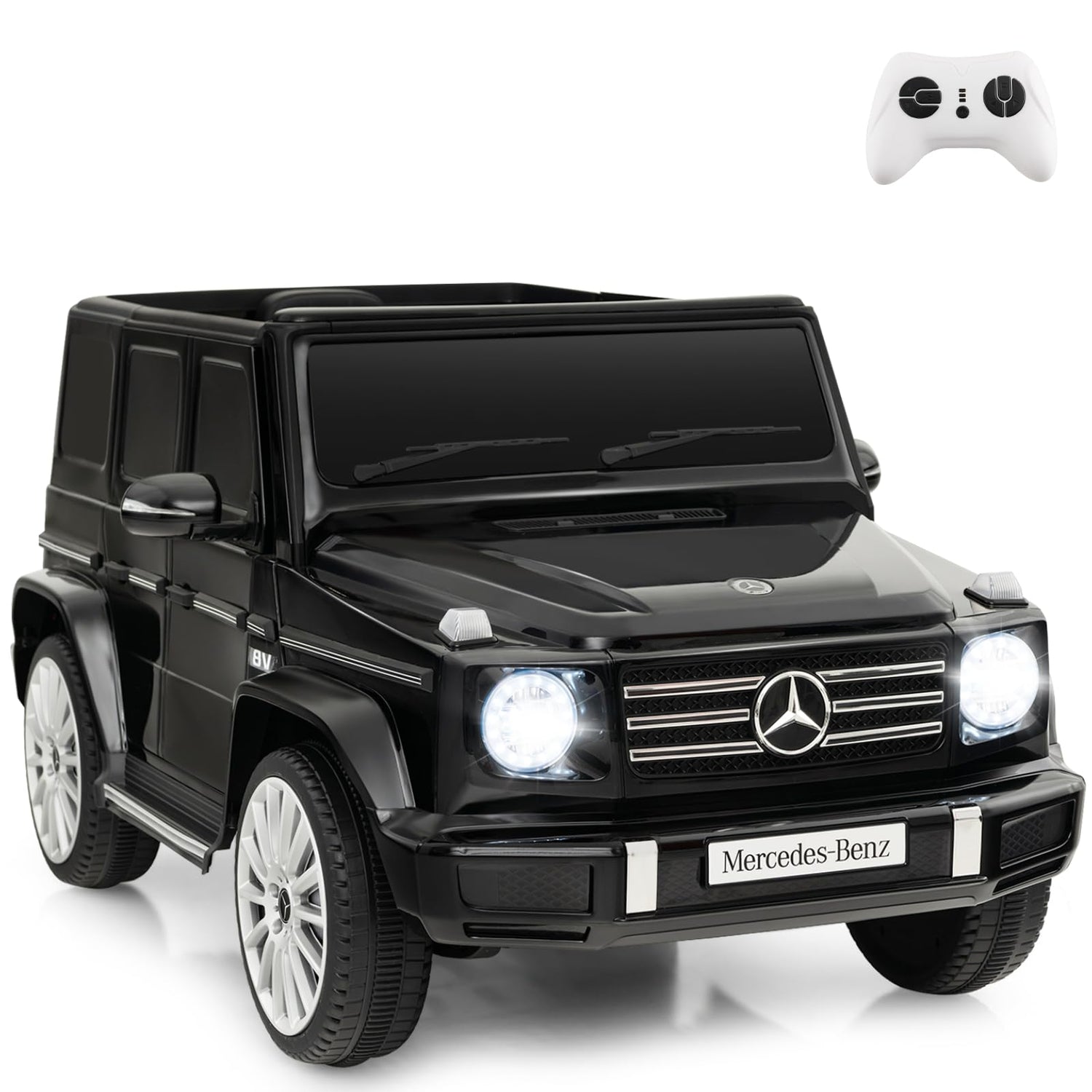 GYMAX 12V Kids Ride on Car, Licensed Mercedes Benz Toy Car with Remote Control