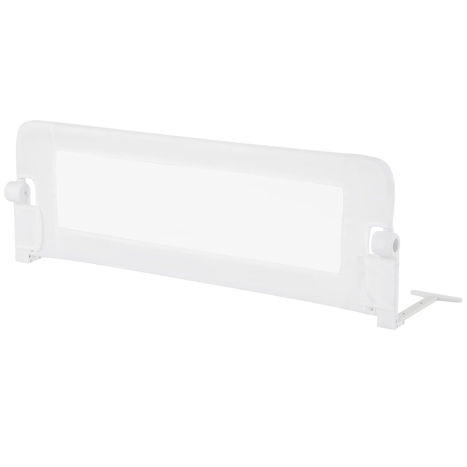 GYMAX Bed Rails for Toddlers, 120CM Foldable Baby Bed Guard with Safety Strap