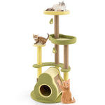 GYMAX Cat Tree, Modern Cat Tower with Scratching Posts & Board