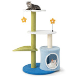 GYMAX Cat Tree, Modern Cats Tower with Scratching Posts