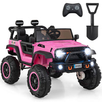 GYMAX 2-Seater Kids Ride on Car, 24V Battery Powered Toy Car with Remote Control