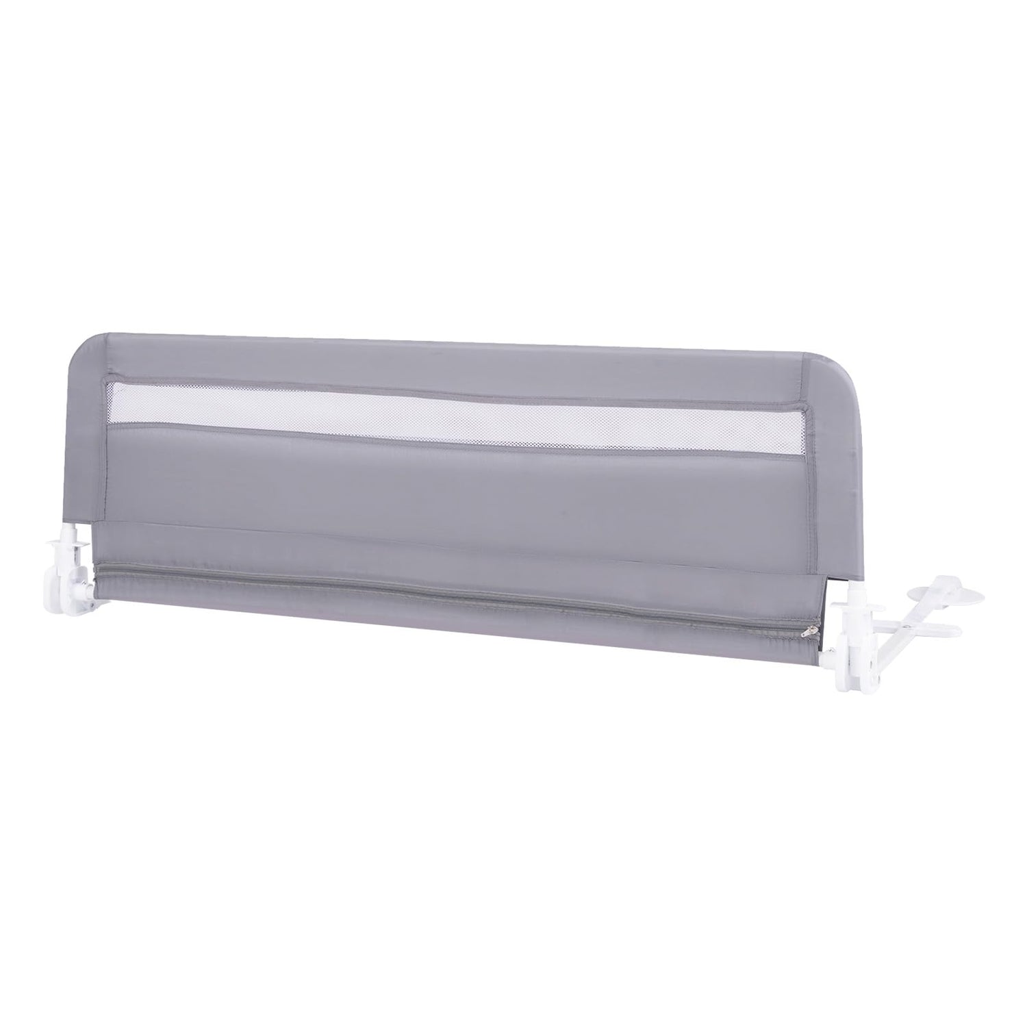 GYMAX Bed Rails for Toddlers, 120CM Foldable Baby Bed Guard with Safety Strap