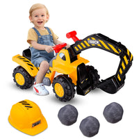 GYMAX Children Toy Excavator with Adjustable Bucket