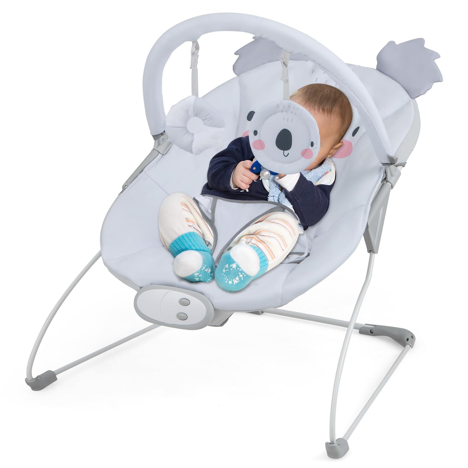 GYMAX Baby Swing Bouncer, Infant Rocking Chair with Adjustable Safety Belt