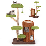 GYMAX Cat Tree, Multi-level Cat Tower with 2-story Cat House, Sisal Scratching Posts & Board