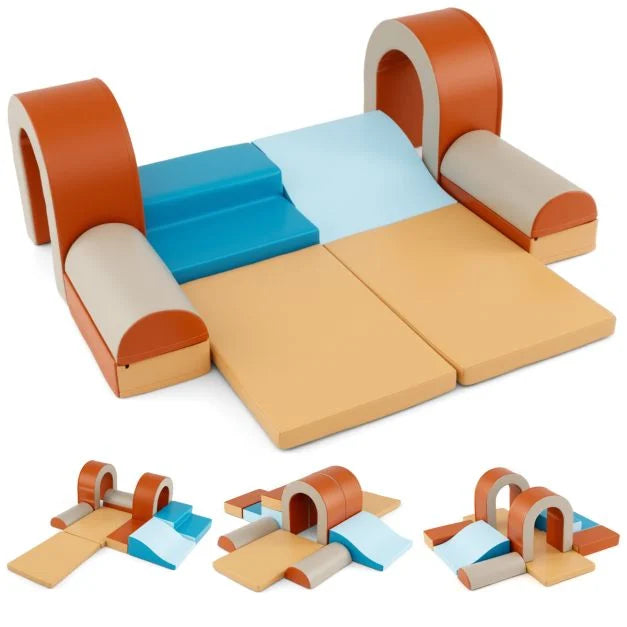 10-Piece Foam Climbing Blocks for Crawling Climbing and Sliding