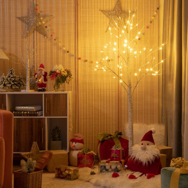 GYMAX 6FT Hinged Artificial Snow Flocked Xmas Tree with 600 Branch Tips