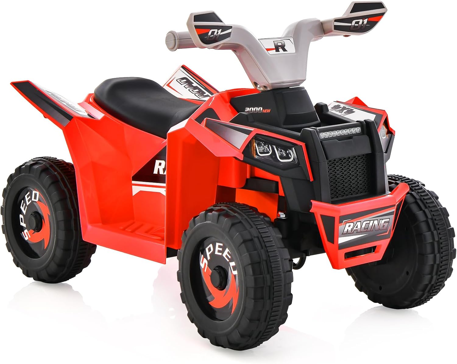 GYMAX Kids Electric Quad Bike, 6V Children Electric ATV with Forward & Backward