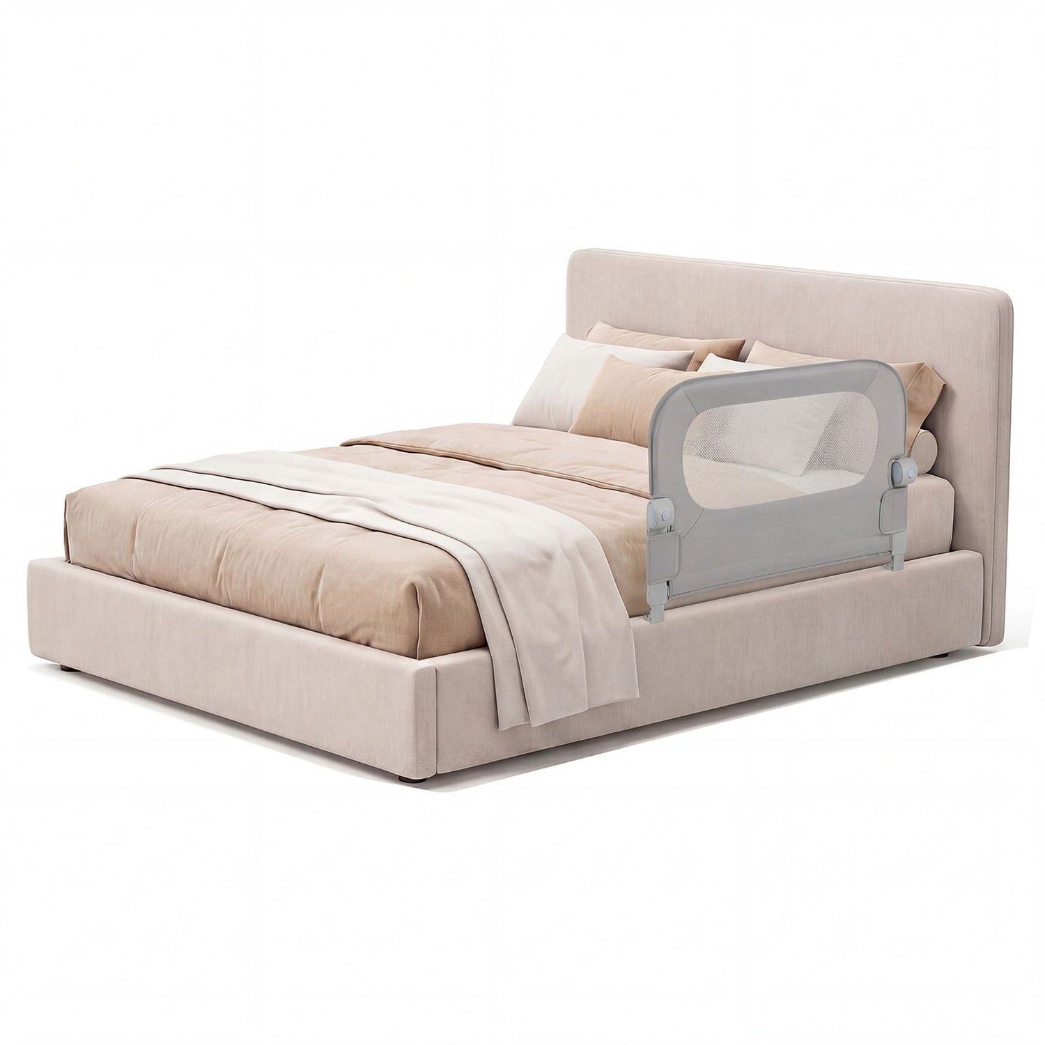 Bed Rail, Swing Down Toddler Safety Beds Guard with Adjustable Height