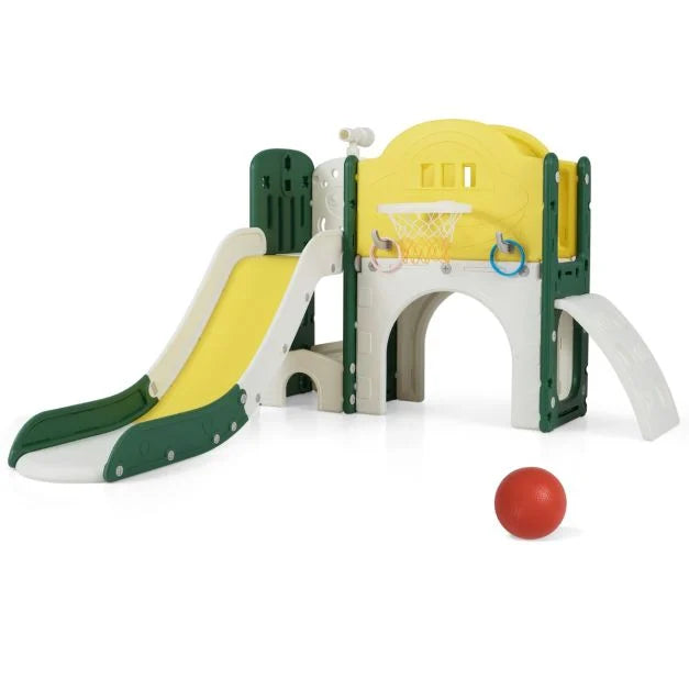 9 in 1 Toddler Slide Set with Telescope and Crawling Tunnel