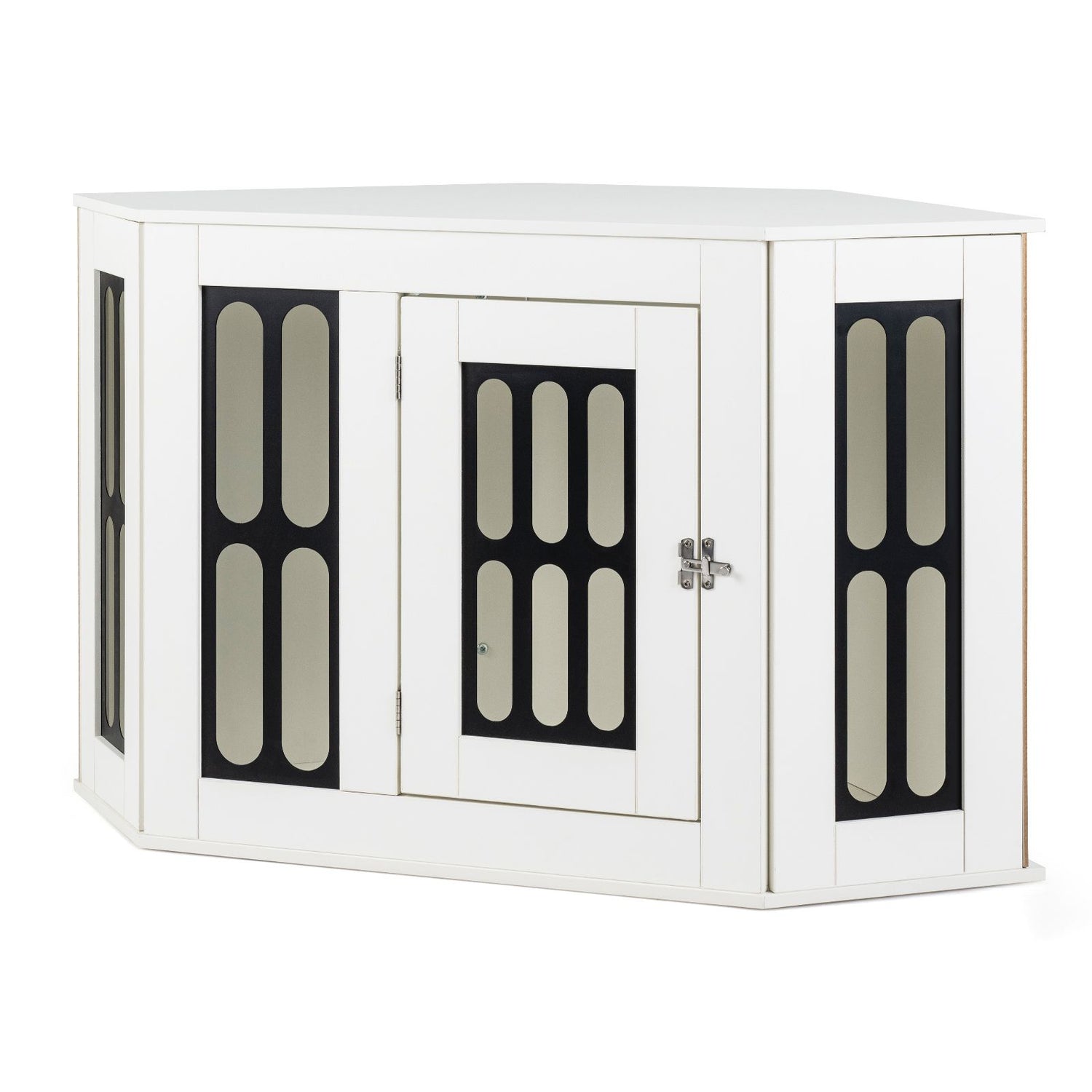 Corner Dog Crate Furniture, Indoor Wooden Dogs Kennel