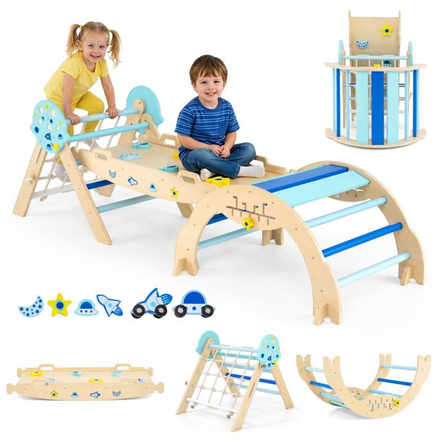 Foldable Climbing Toys with Arch and Climber for Toddlers