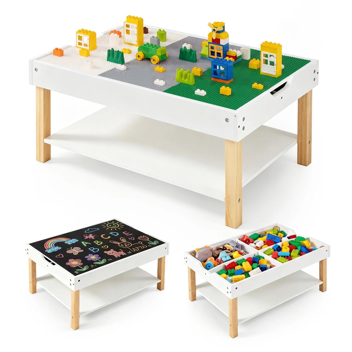 Kids Activity Table with Reversible Double-Sided Top