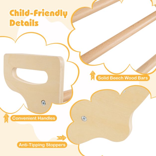 Kids Climbing Arch Sensory Table with Removable Collapsible Storage Bin and Rocker Board