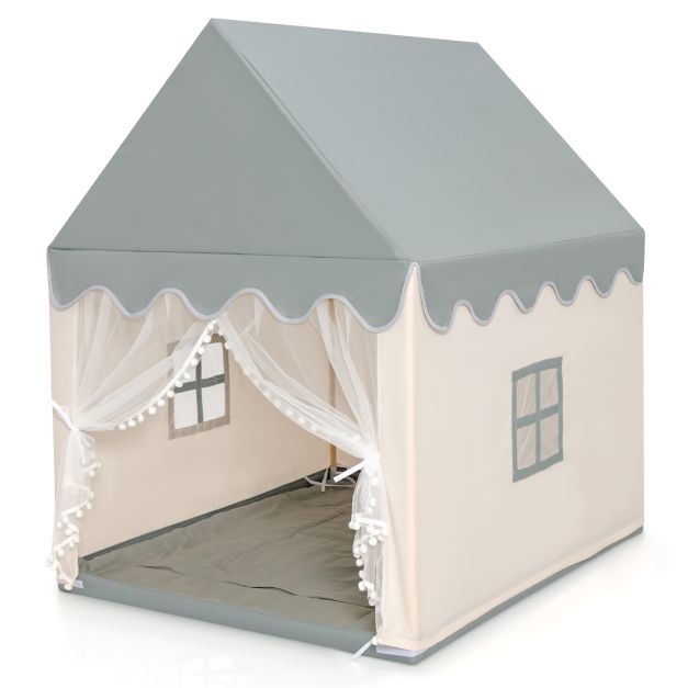 Kids Play Tent with Padded Mat Indoor Playhouse