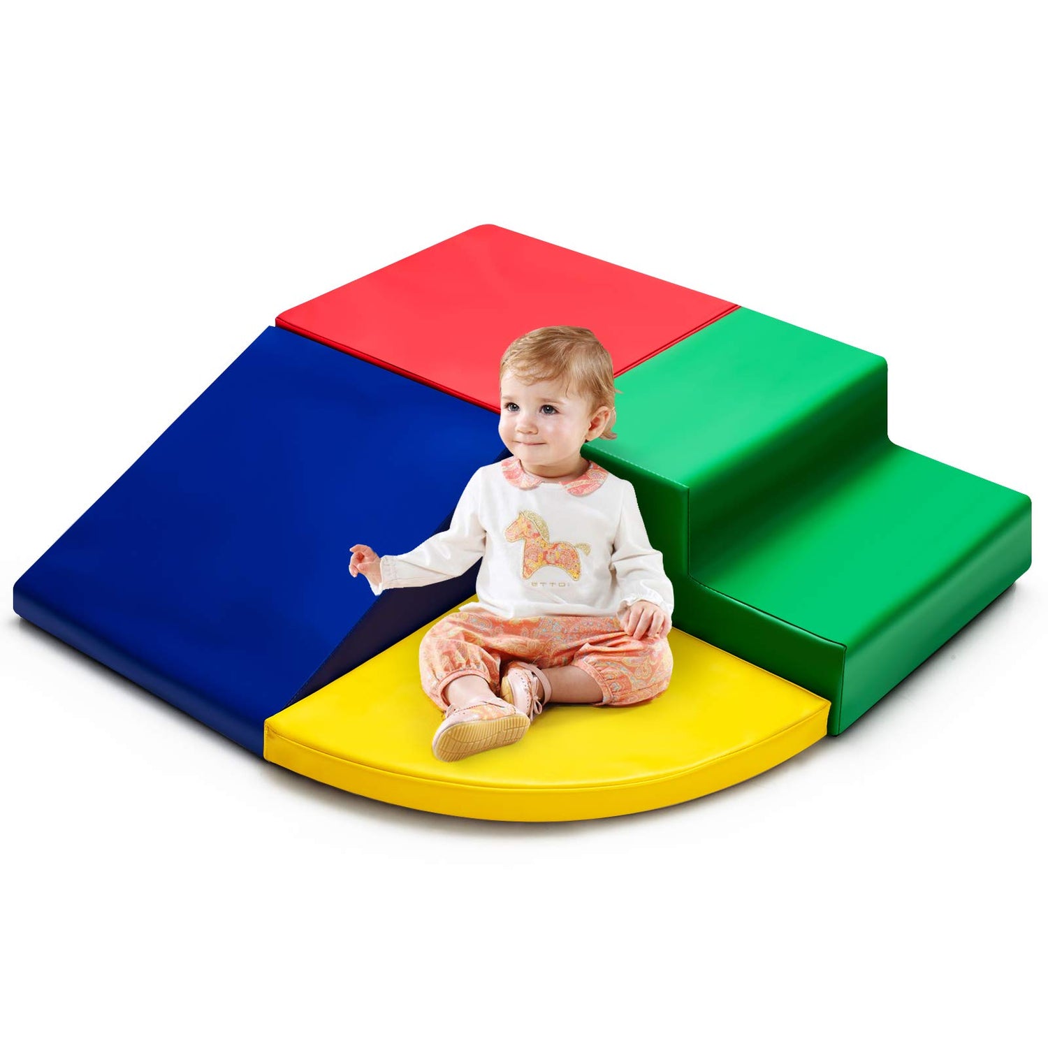 4 Pieces Climb and Crawl Foam Play Set for Toddlers Preschoolers
