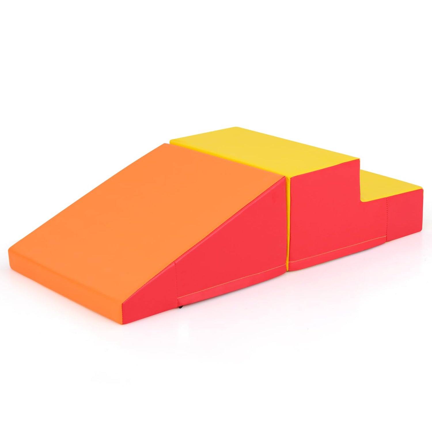 GYMAX Kids Climb and Crawl Play Equipment, 2-Piece Baby Soft Foam Blocks Toys(100 x 50 x 25cm)