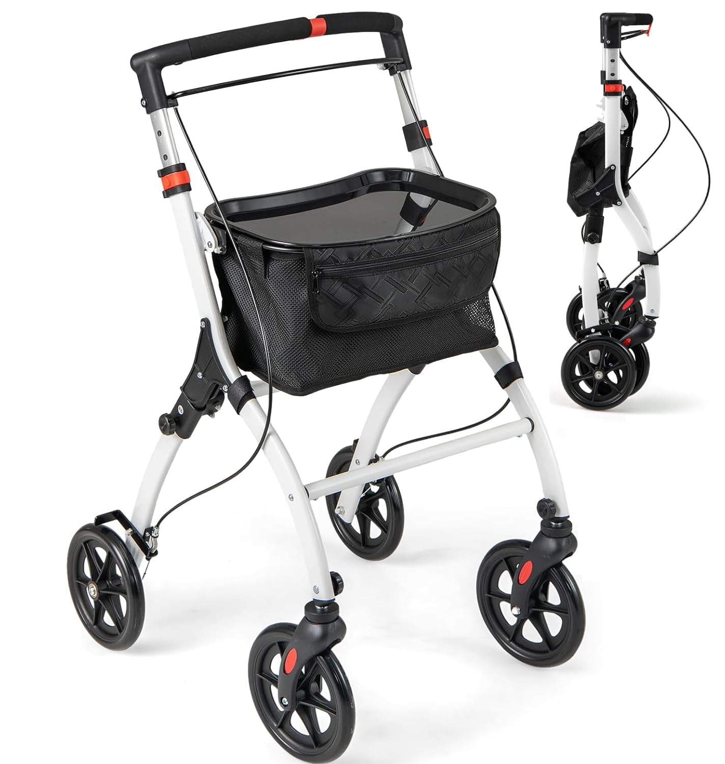Wheeled Mobility Walker with Storage Basket
