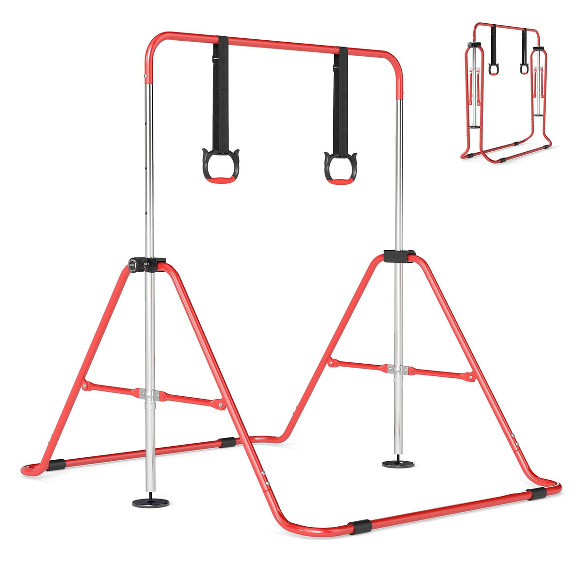 Expandable Gymnastic Bar for Kids 4-Level Height Adjustable Gymnastic Bar