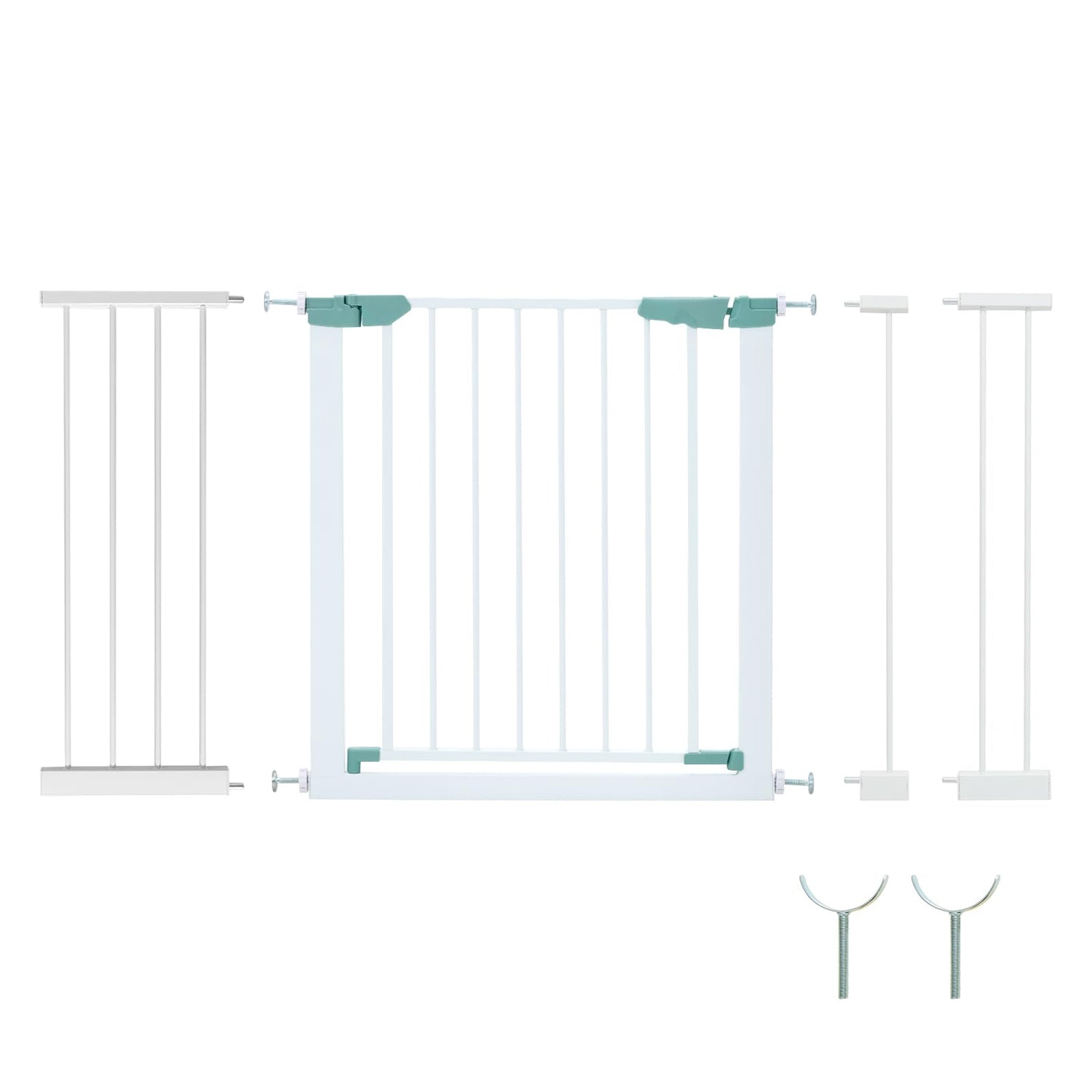 Safety Gate, 80-132cm Pressure Fit Baby Gates with Auto-Close Door