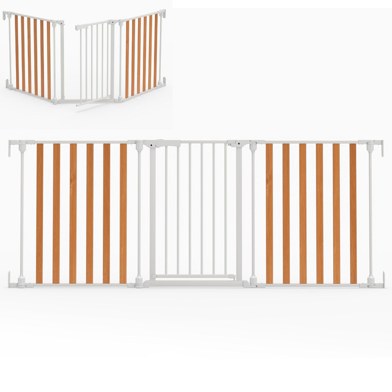 Freestanding Dog Stair Gates Pet Safety Fence for Doorway Hallway Stairway