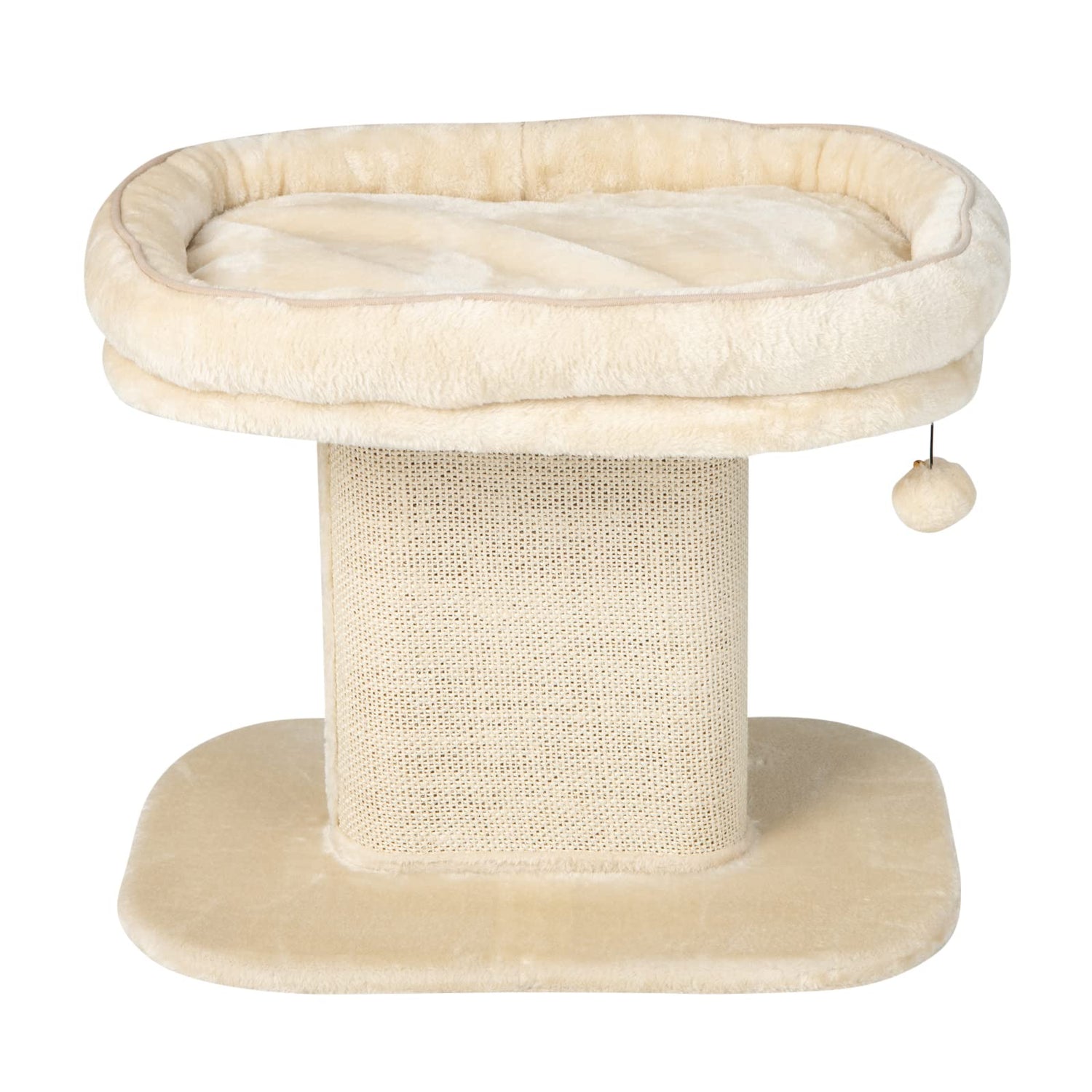 Cat Activity Tower with Large Plush Perch for Indoor Cats