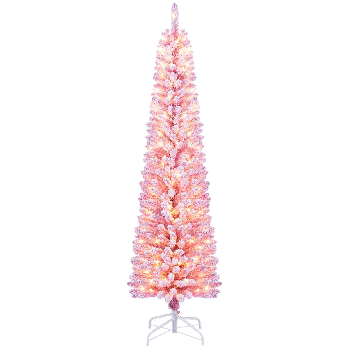 Pre-Lit Artificial Christmas Tree, Slim Pencil Xmas Tree