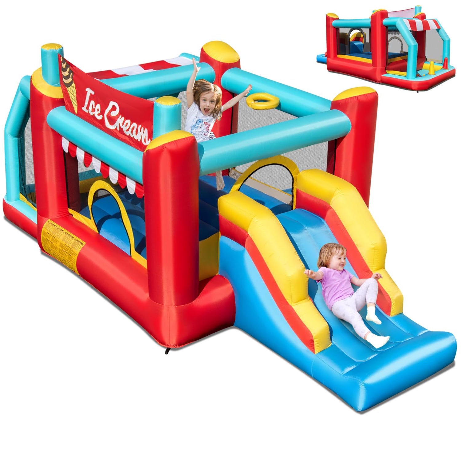 GYMAX 5 in 1 Kids Bouncy Castle