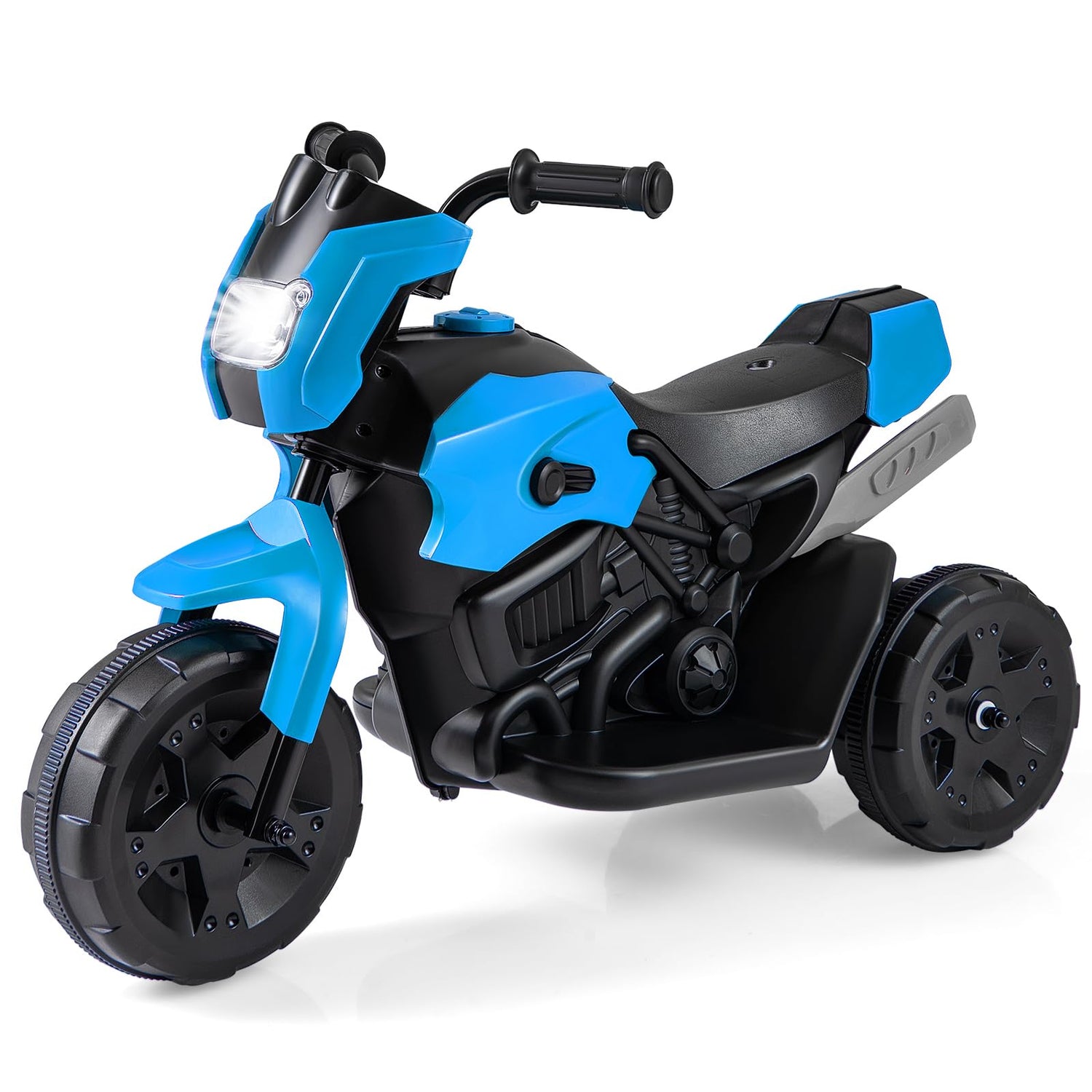 Kids Electric Motorcycle, 6V Battery Powered Motorbike with LED Headlight