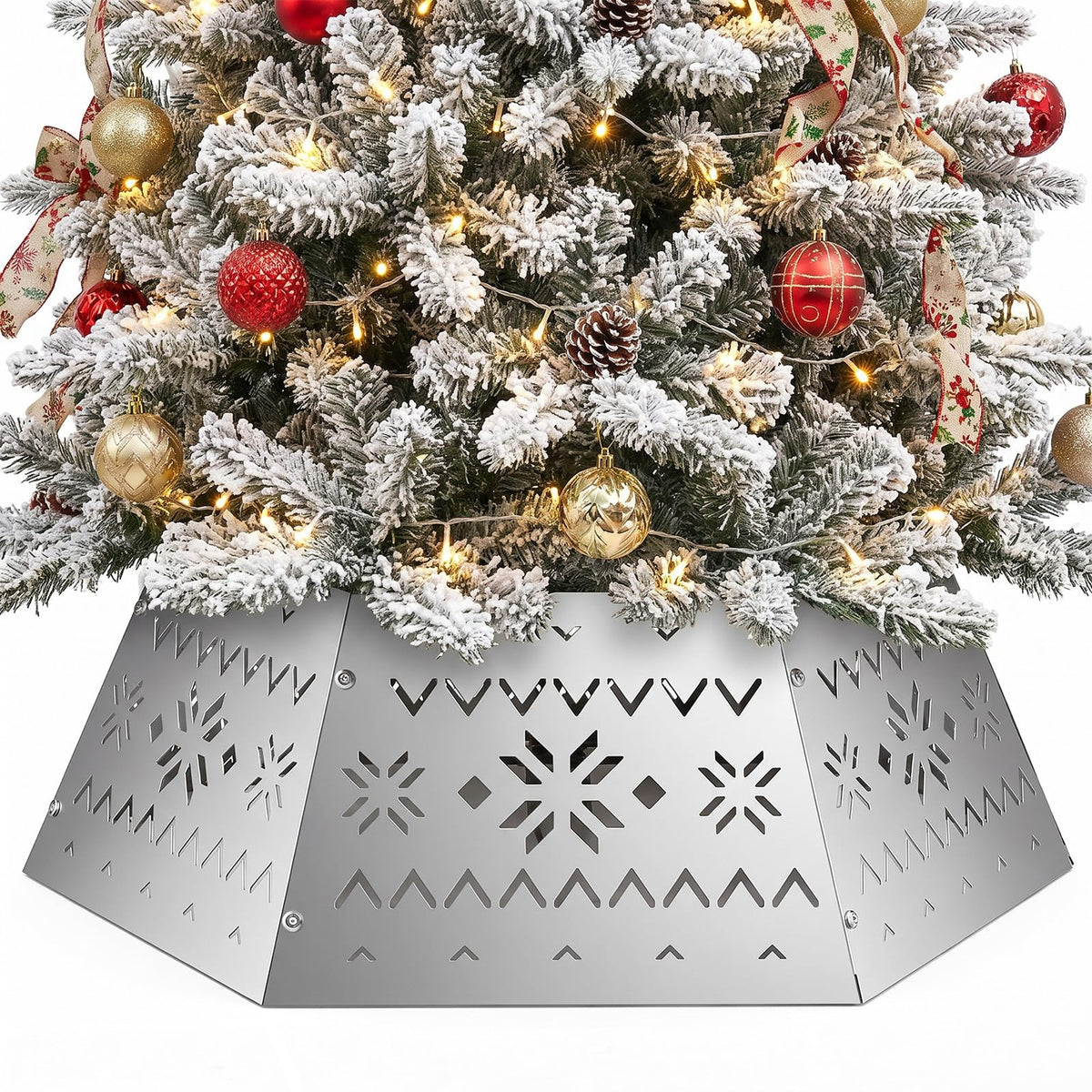 71cm Silver Metal Christmas Tree Collar