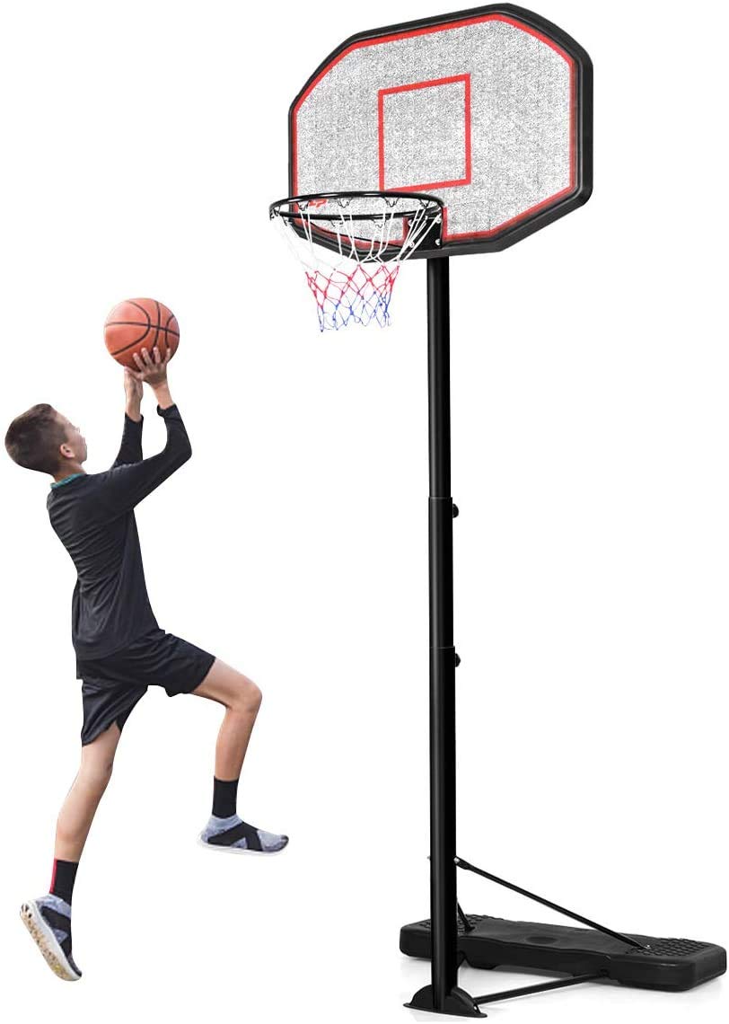 GYMAX 200-305cm Basketball Hoop and Stand