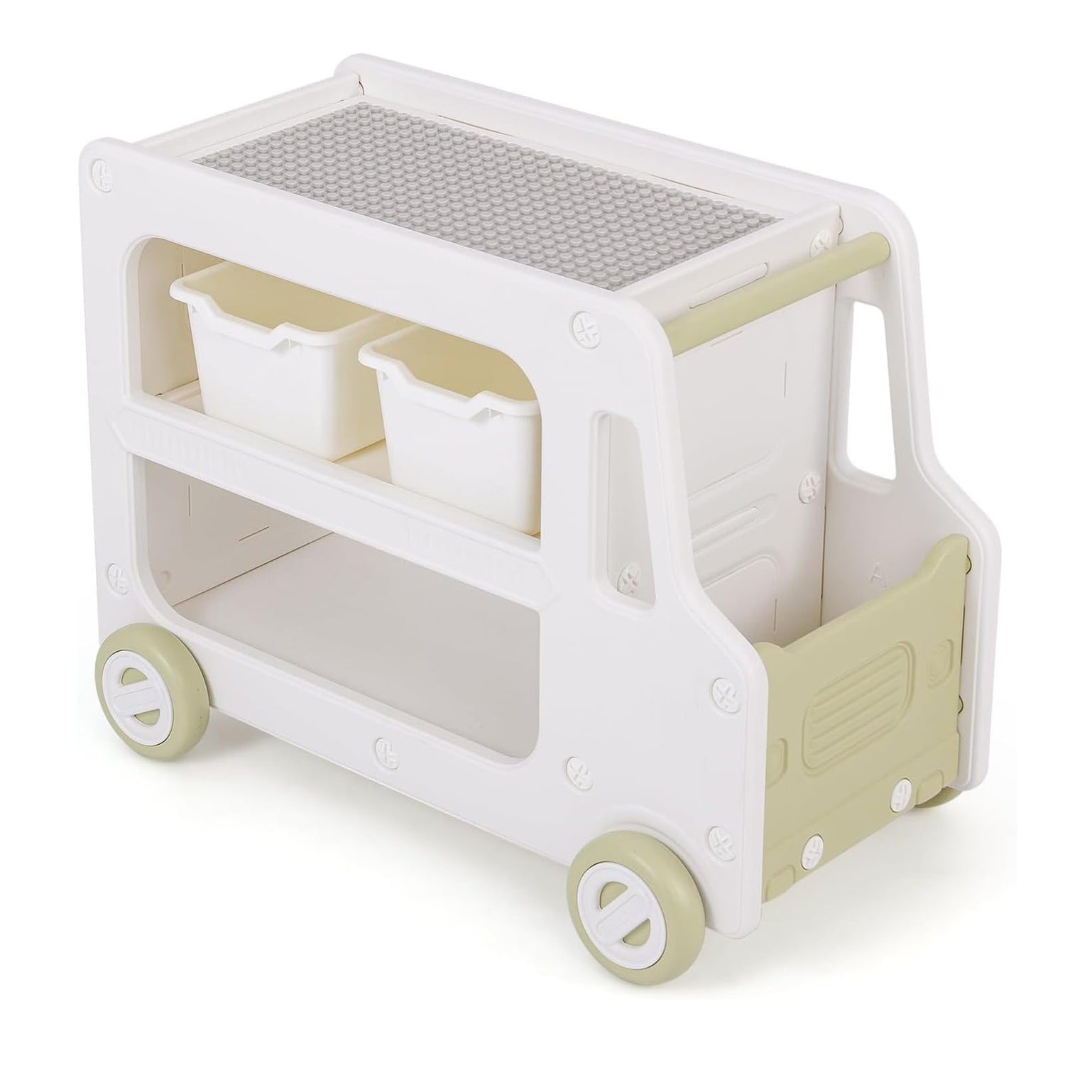 GYMAX Kids Toy Organizer on Wheels