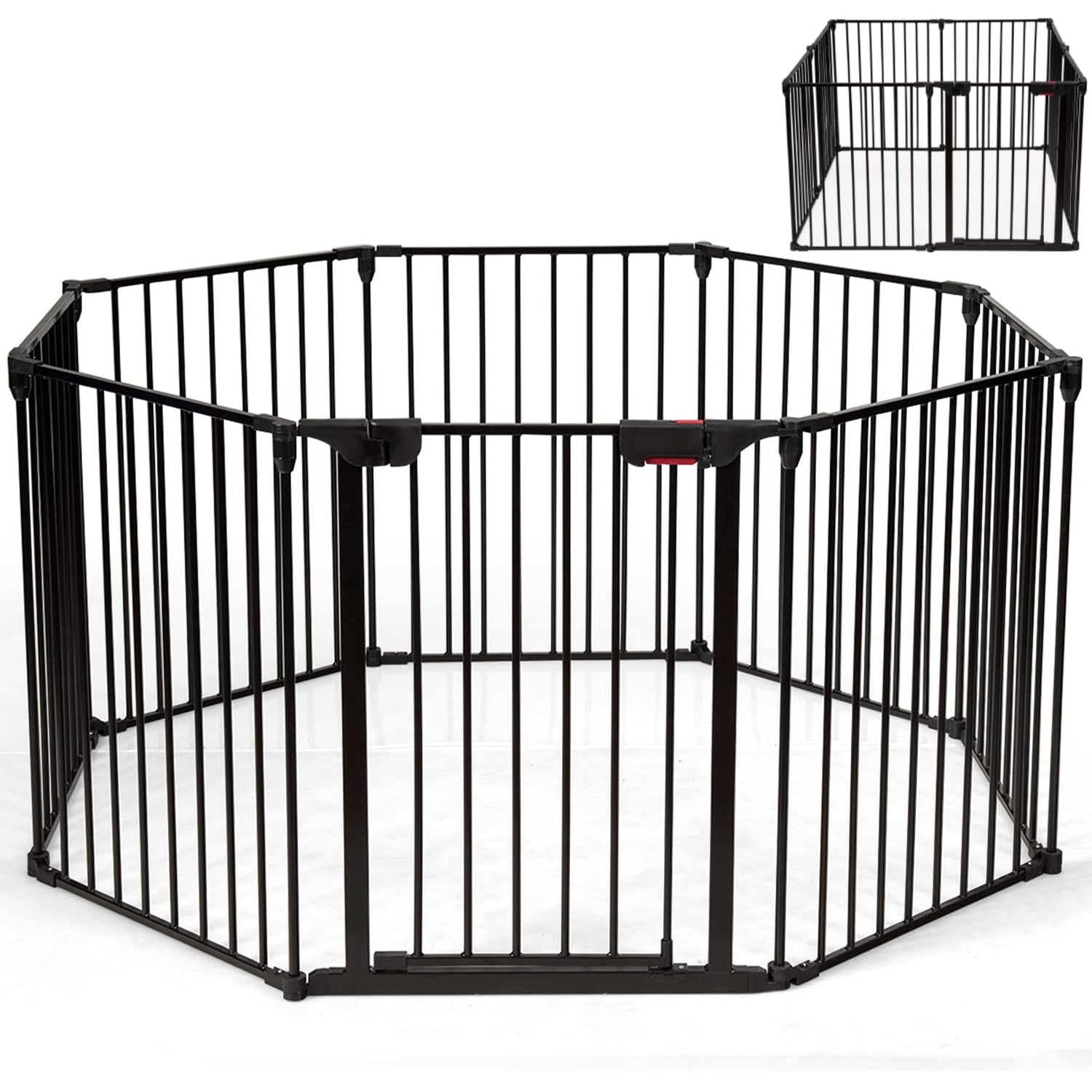GYMAX Baby Playpen with Lockable Gate