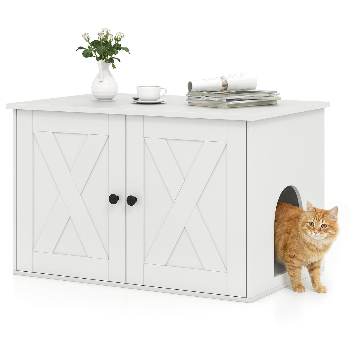 Cat Litter Box Enclosure, Hidden Cats House Furniture