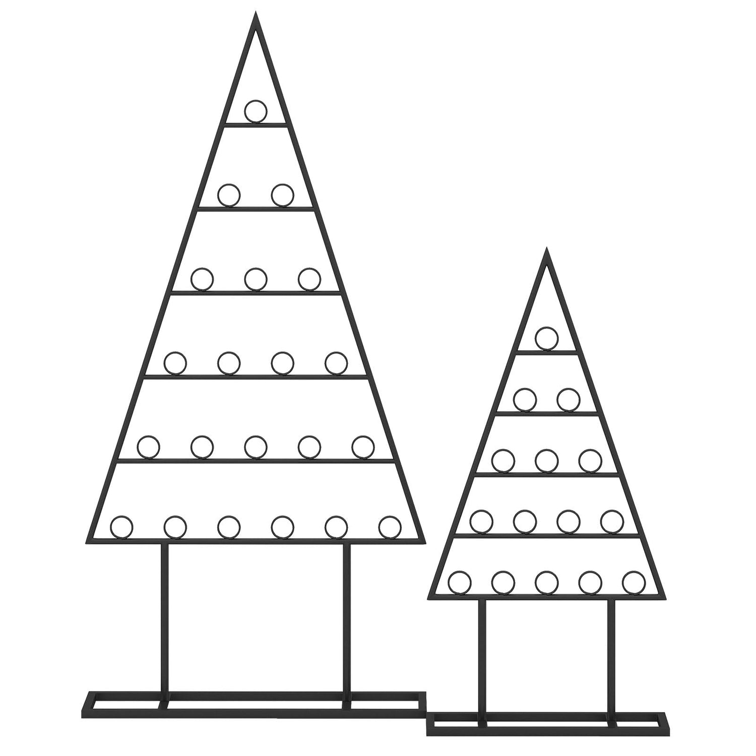 2 Pack Christmas Tree Card Holder, Xmas Tree Gift Photo Display Stand with 36 Round Clips