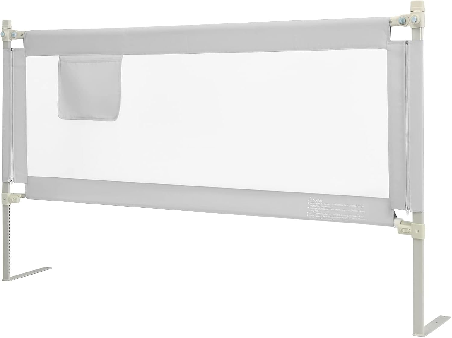 175 cm Infant Safety Bed Guardrail with Anti-Collision Cotton and Side Pocket