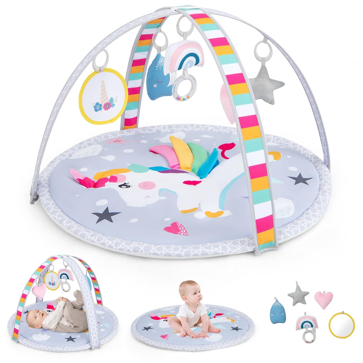 Toddle Activity Play Gym with 5 Hanging Sensory Toys