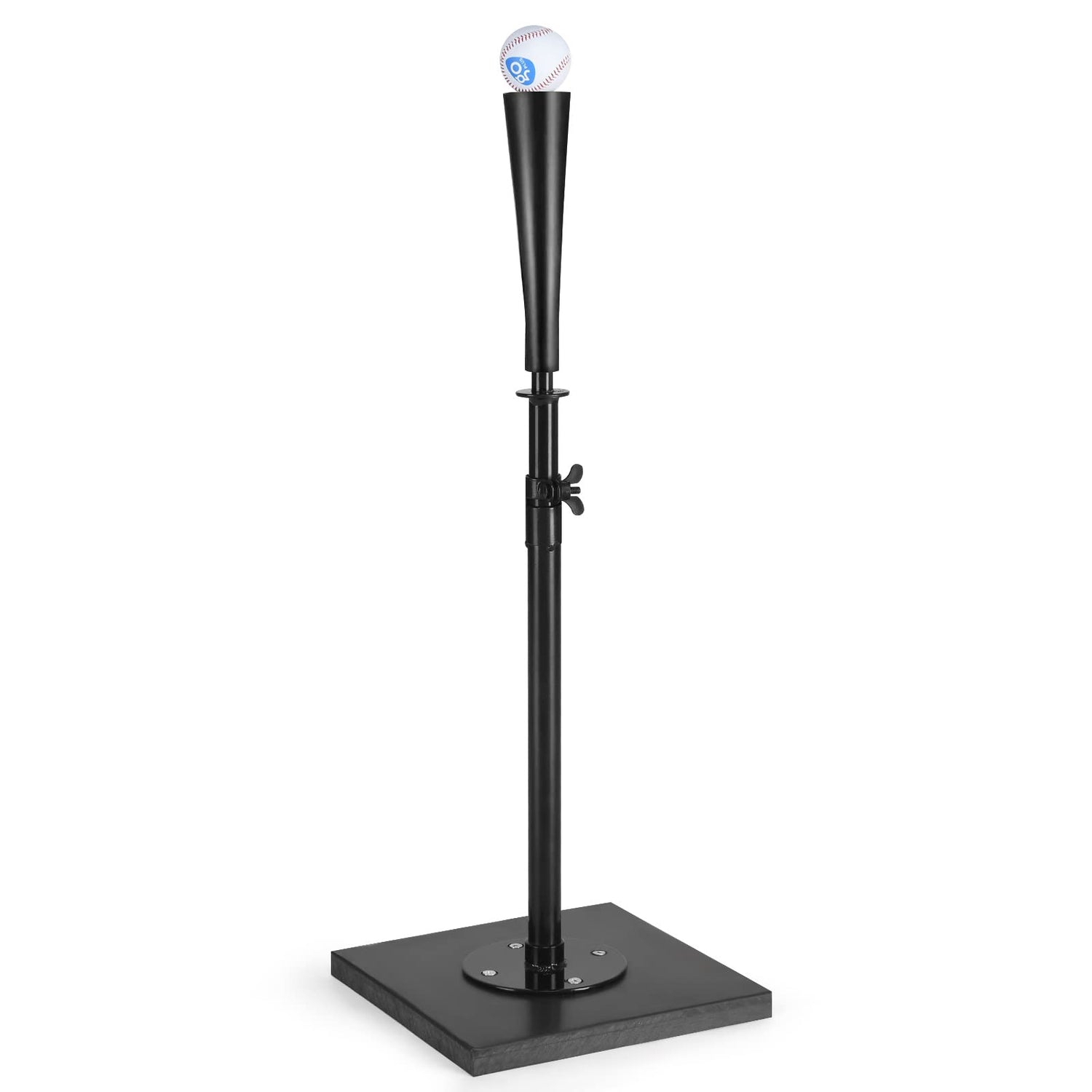 Height Adjustable Baseball Batting Tee with Soft Rubber Topper