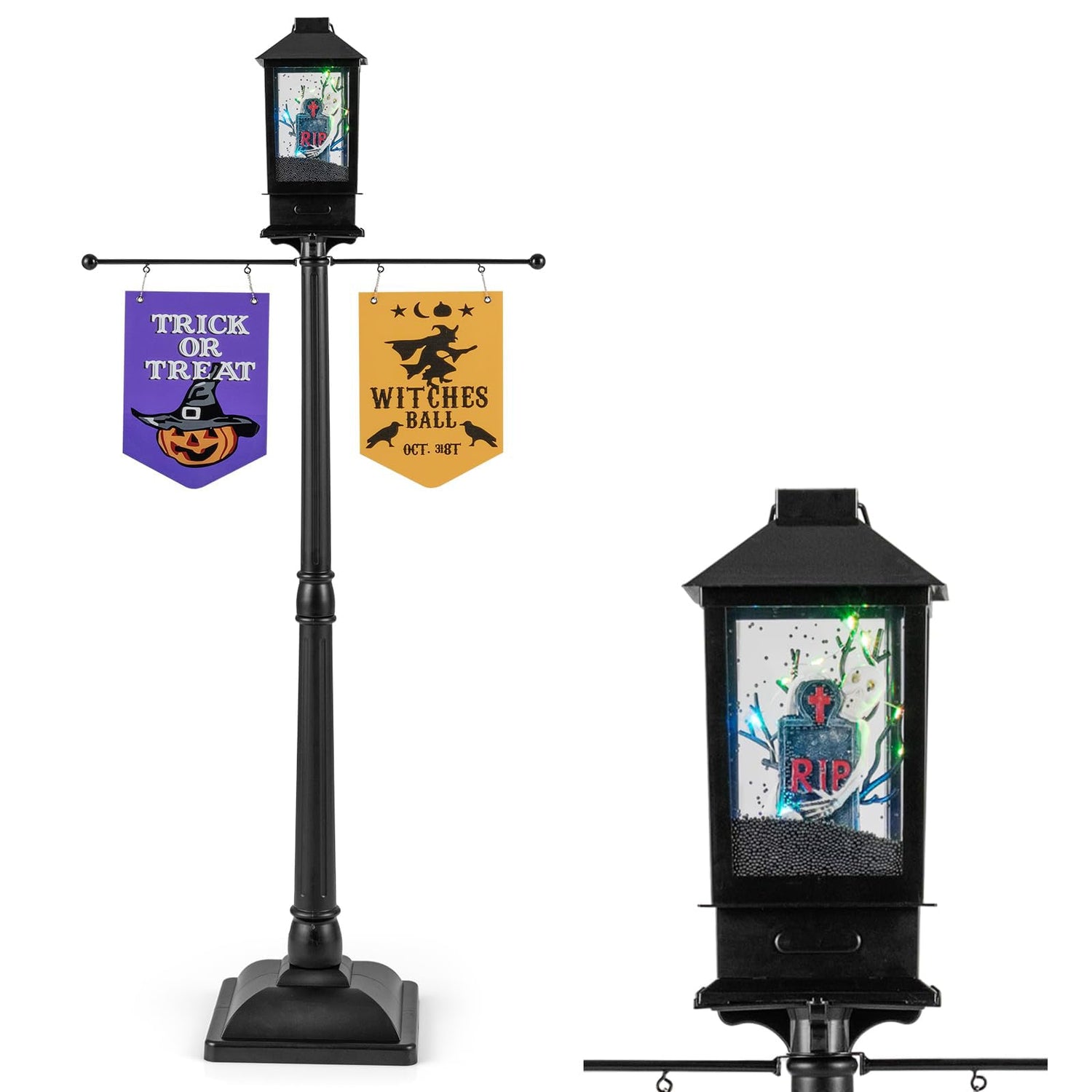 156 CM Halloween Lamp Post Sound-Activated Halloween Street Lamp