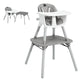GYMAX Convertible Baby Dining High Chair with Adjustable and Removable Tray & 5-Point Seat Belt
