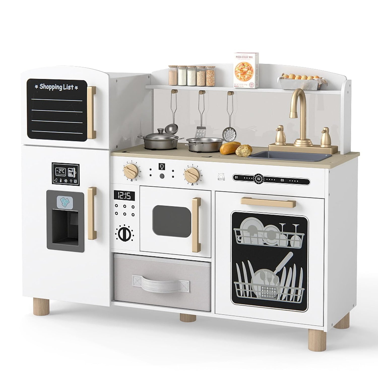 Toddler Pretend Play Kitchen with Ice Maker