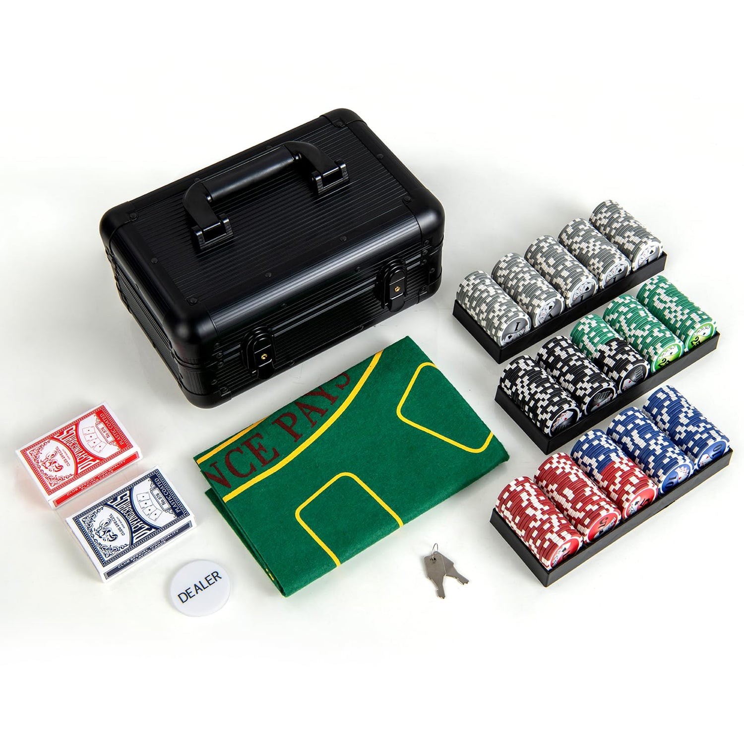 GYMAX Poker Chip Set, Casino Poker Chips (300 PCS)
